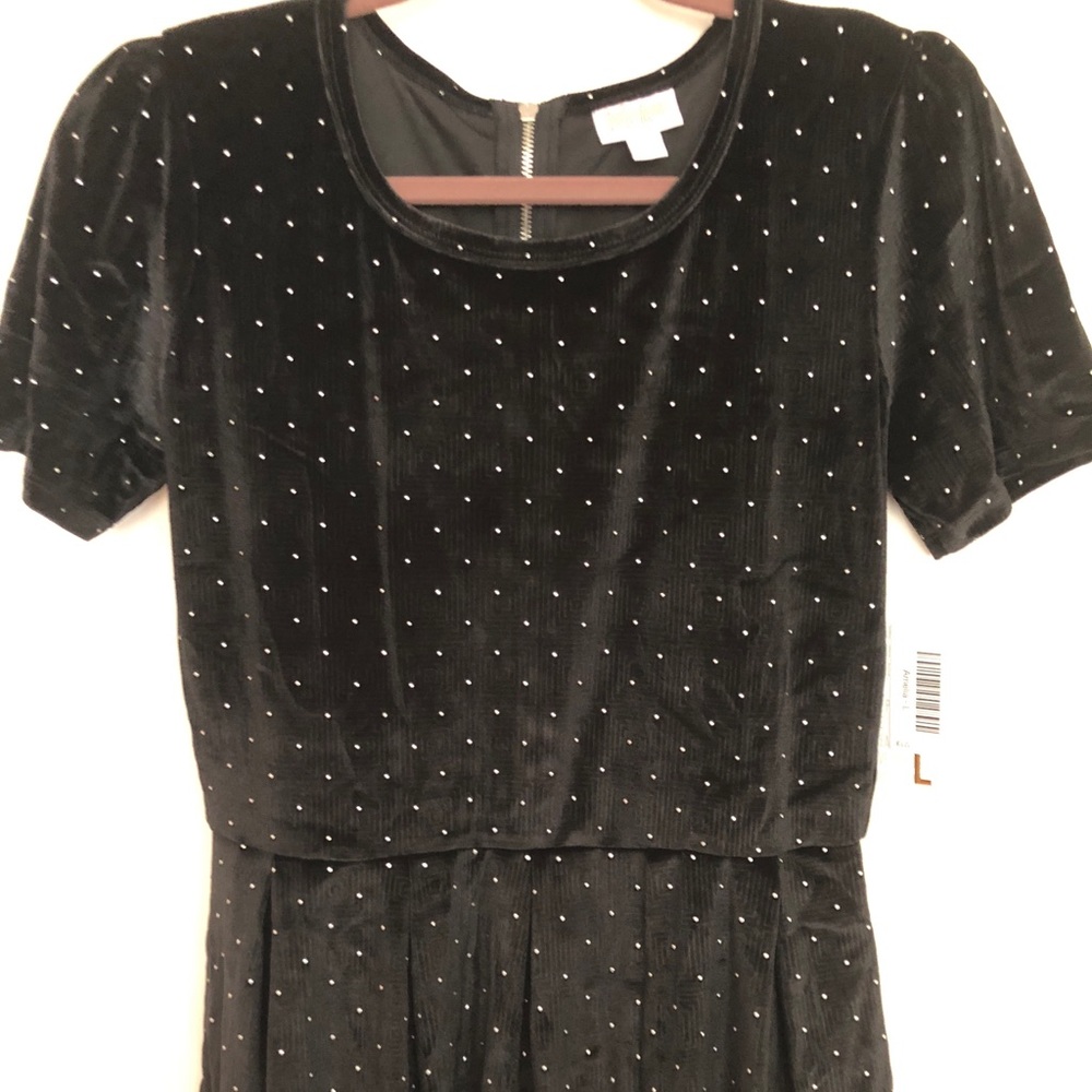 LulaRoe Elegant Amelia Dress Black Velvet